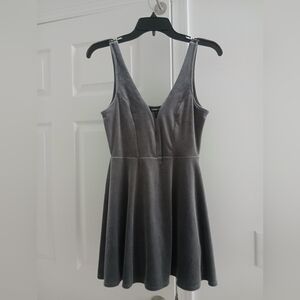 Express Charcoal Backless Dress